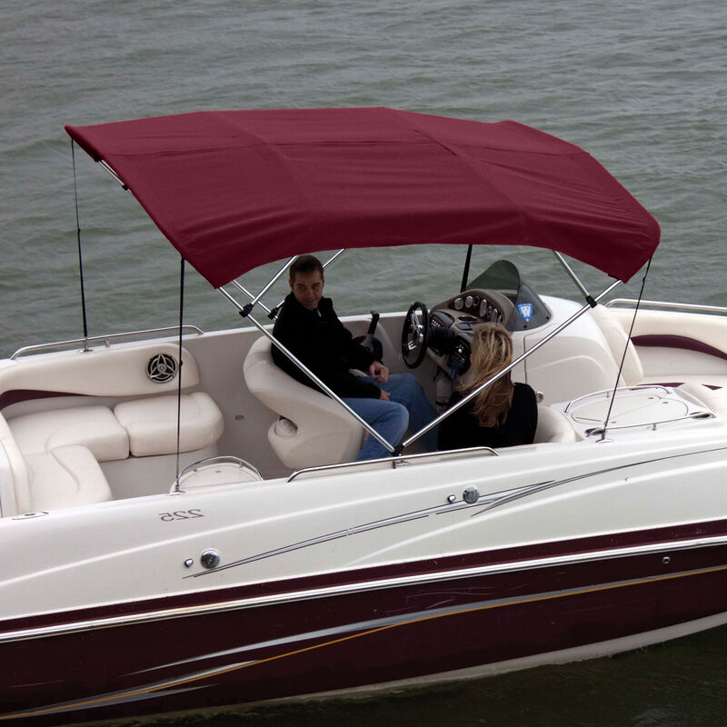 Shademate Bimini Top Polyester Fabric and Boot Only, 4-Bow 8'L, 42"H, 67"-72"W image number 3