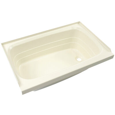 Better Bath Standard Bathtub with Right Drain, 27" x 54", Almond