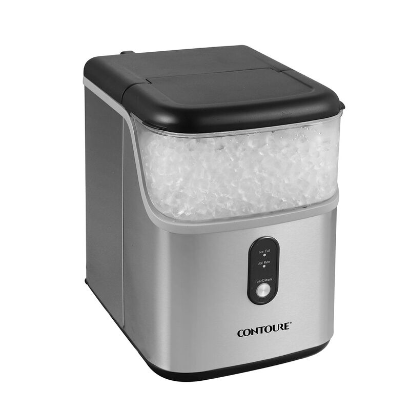 CONTOURE Deluxe 33-lb. Nugget Countertop Ice Maker, Stainless Steel image number 1