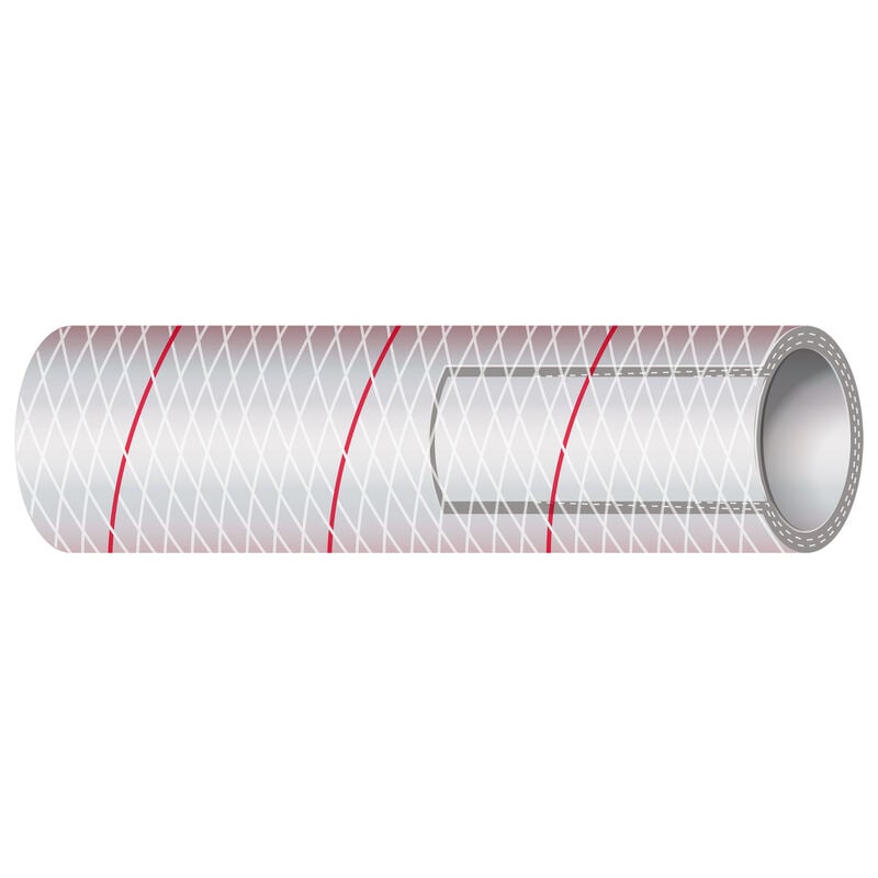 Shields 5/8" Polyester-Reinforced Red-Tracer Tubing, 50'L image number 1