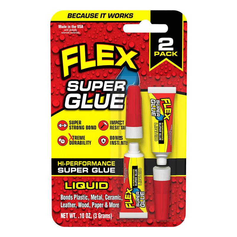 Flex Super Glue, 0.10-oz. (3g) Tubes, 2-Pack image number 1
