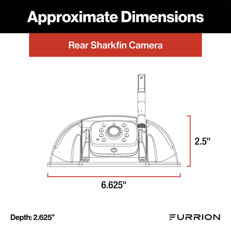 Furrion FCNFDTASH Vison S+ RV Sharkfin Camera with Bracket image number 10