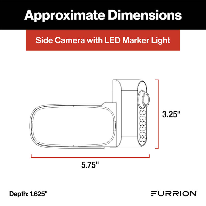Furrion FOS7HTAEN Vison S+ RV Backup Camera and Observation System, 7" Monitor, Side Cameras with LED Marker Lights, Sharkfin Camera image number 2