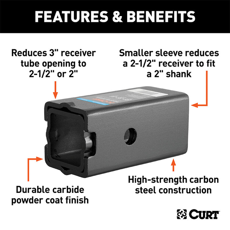 CURT Receiver Hitch Reducer Sleeve Set image number 3