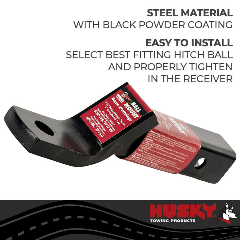 Husky Towing 2 Inch Receiver Trailer Hitch Ball Mount image number 4