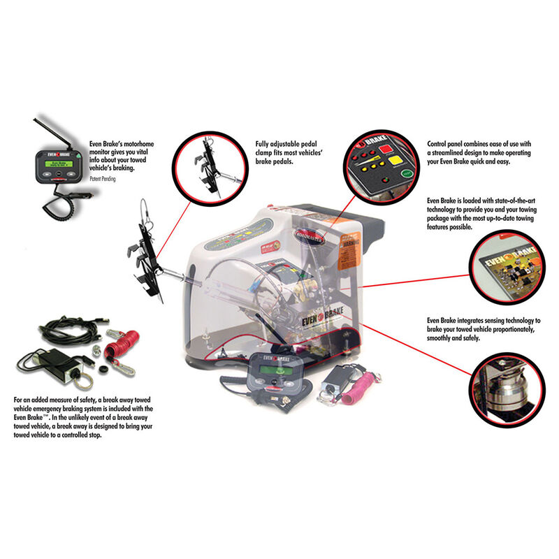 Roadmaster 9400 EvenBrake Portable Flat Tow Brake System image number 2
