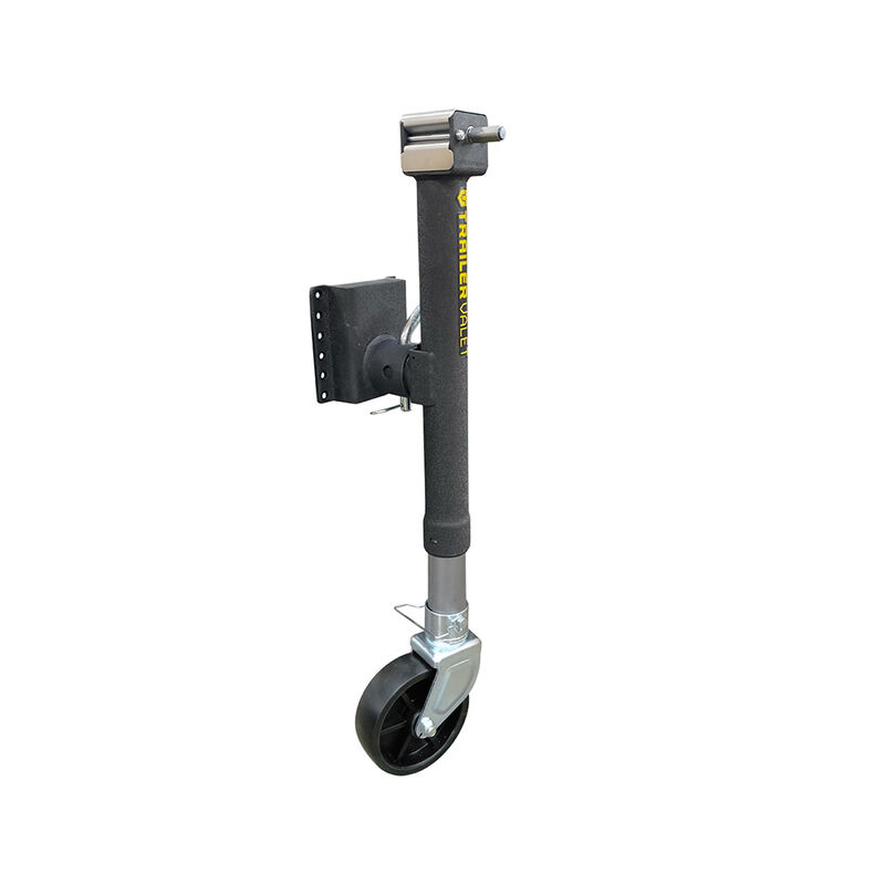 Trailer Valet 5,000 lbs Side Pipe Mount Bracket Drill Jack w/ Wheel image number 5