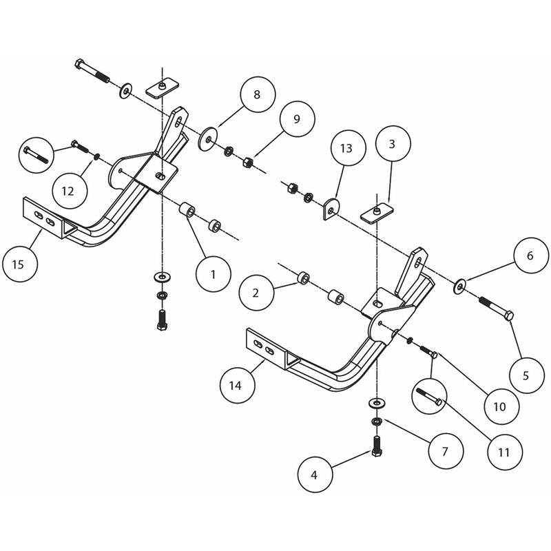 Roadmaster 118-8 Crossbar-Style Baseplate Kit, 1996-1998 Geo Tracker, Suzuki Sidekick image number 1