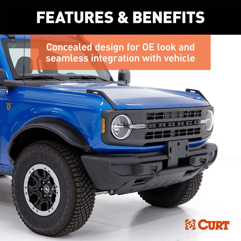 CURT 70143 Tow Bar Base Plate, Select Ford Bronco with Modular or Standard D-Ring Bumper image number 3