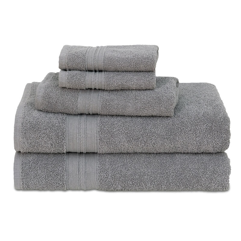 Enclave 5-Piece Turkish Cotton Towel Set, Gray image number 1