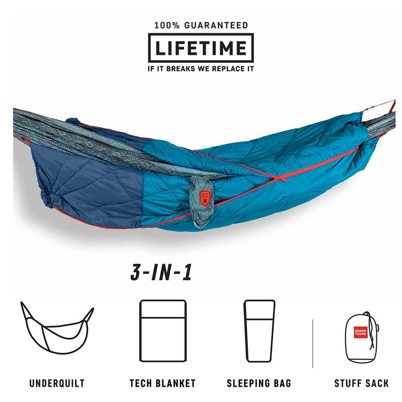 Grand Trunk 360&deg; ThermaQuilt 3-in-1 Hammock Blanket, Sleeping Bag, and Underquilt image number 9