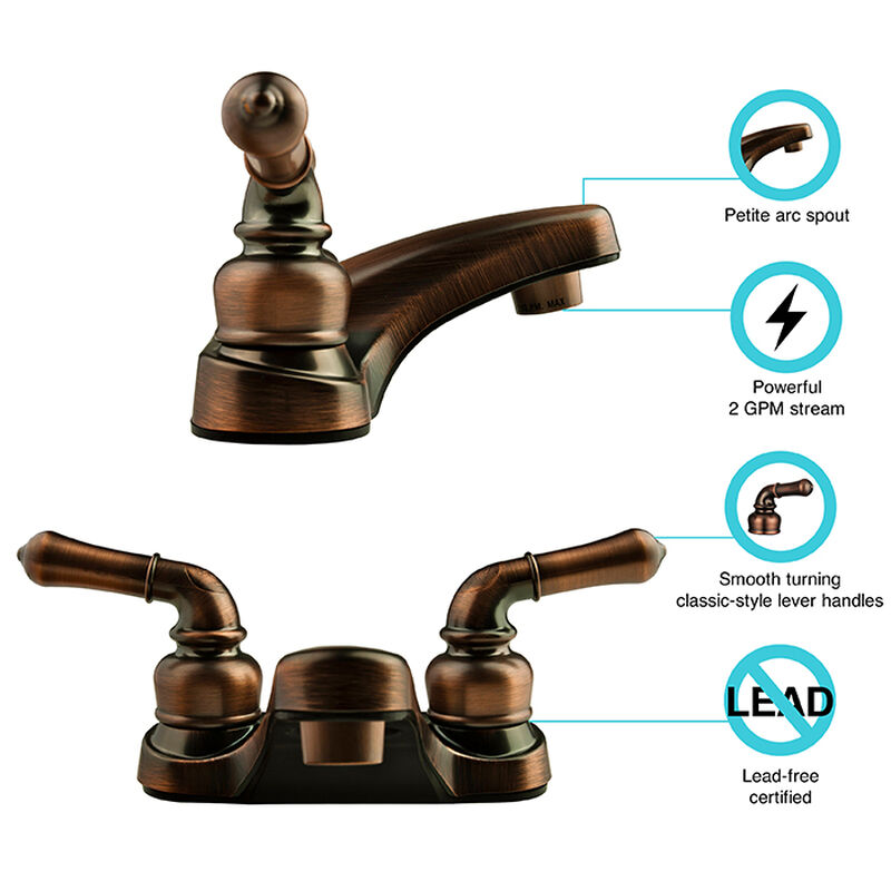 Dura Faucet Classical RV Lavatory Faucet, Oil Rubbed Bronze image number 5