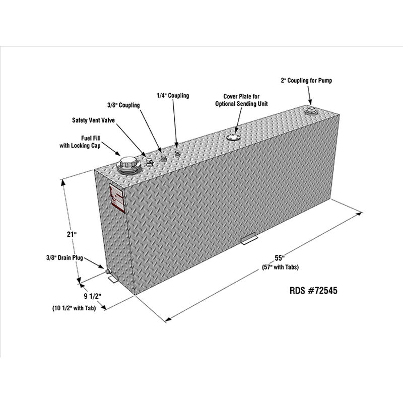 RDS 45-Gallon Vertical Transfer Fuel Tank  image number 2