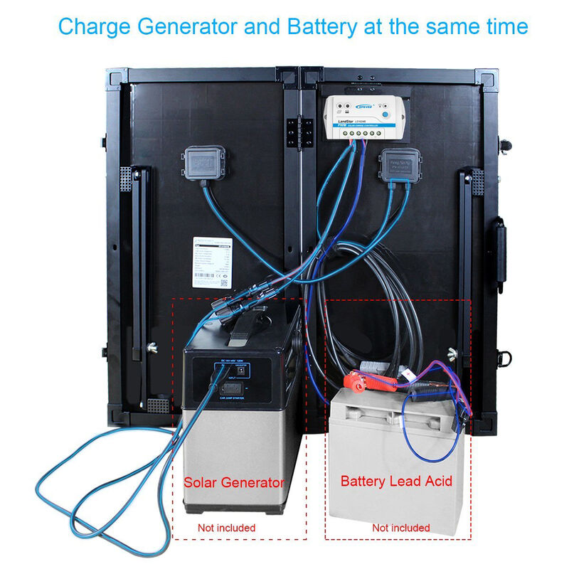 ACOPOWER 60W Foldable Solar Panel Kit with 10A Charge Controller image number 2
