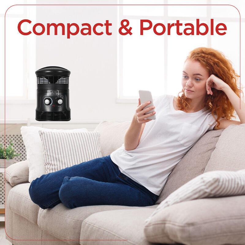 Black+Decker 1500W 360&deg; Surround Electric Heater image number 6