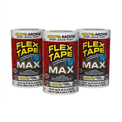 Flex Tape MAX Rubberized Waterproof Tape, 8" x 25' Roll, White