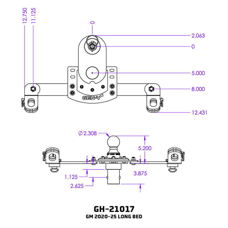 GEN-Y Hitch GoosePuck GEN 2, GM 2020-2025 Short and Long Bed image number 6