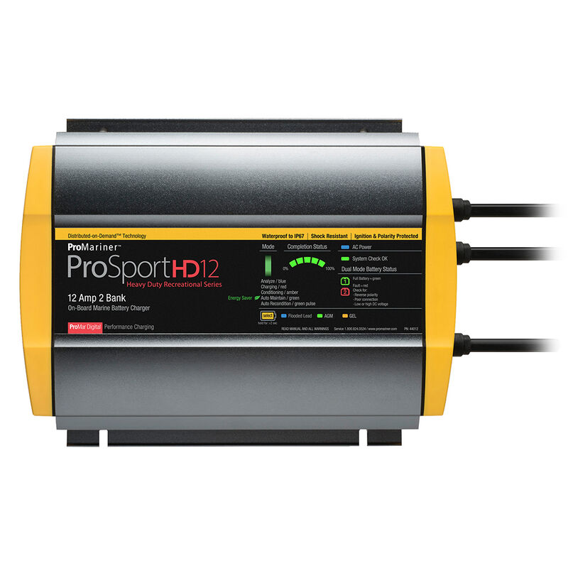 ProMariner ProSportHD 12 Gen 4 - 12 Amp - 2 Bank Battery Charger image number 1