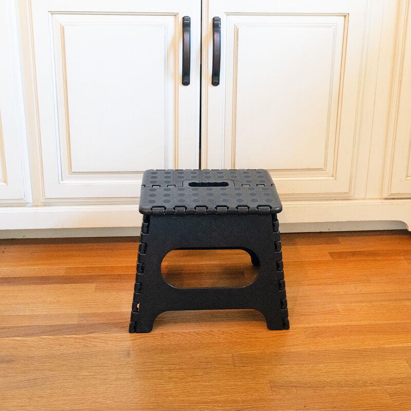 Camper's Choice 10.6" Black Folding Step Stool image number 1