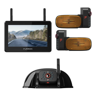 Furrion FOS7HTAEN Vison S+ RV Backup Camera and Observation System, 7" Monitor, Side Cameras with LED Marker Lights, Sharkfin Camera