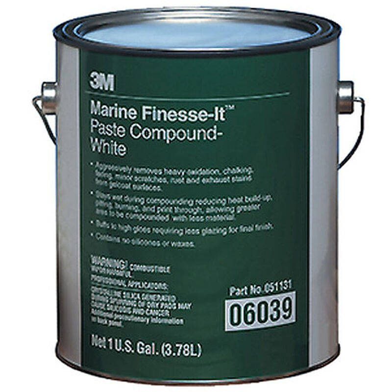 3M Marine Finesse-It Paste Compound, White, Gallon image number 1