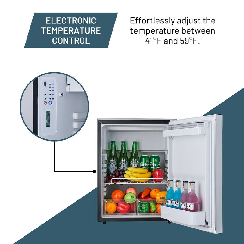 Equator 2.8 cu. Ft. 80L 12V/DC RV Built-in Refrigerator w/Freezer, Anti-Vibration, reversible door, Stainless image number 14
