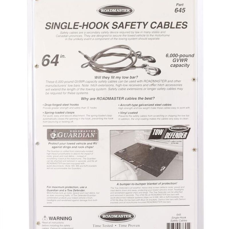 6000 lb. Safety Cables, 64" image number 2