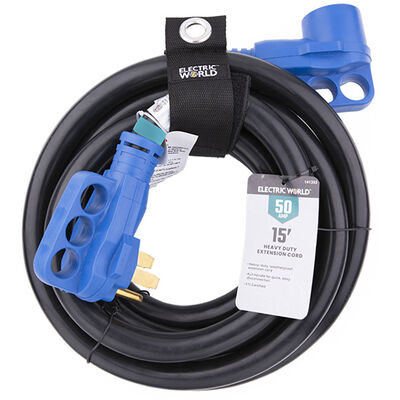 Electric World 50 Amp 15' Heavy Duty Extension Cord