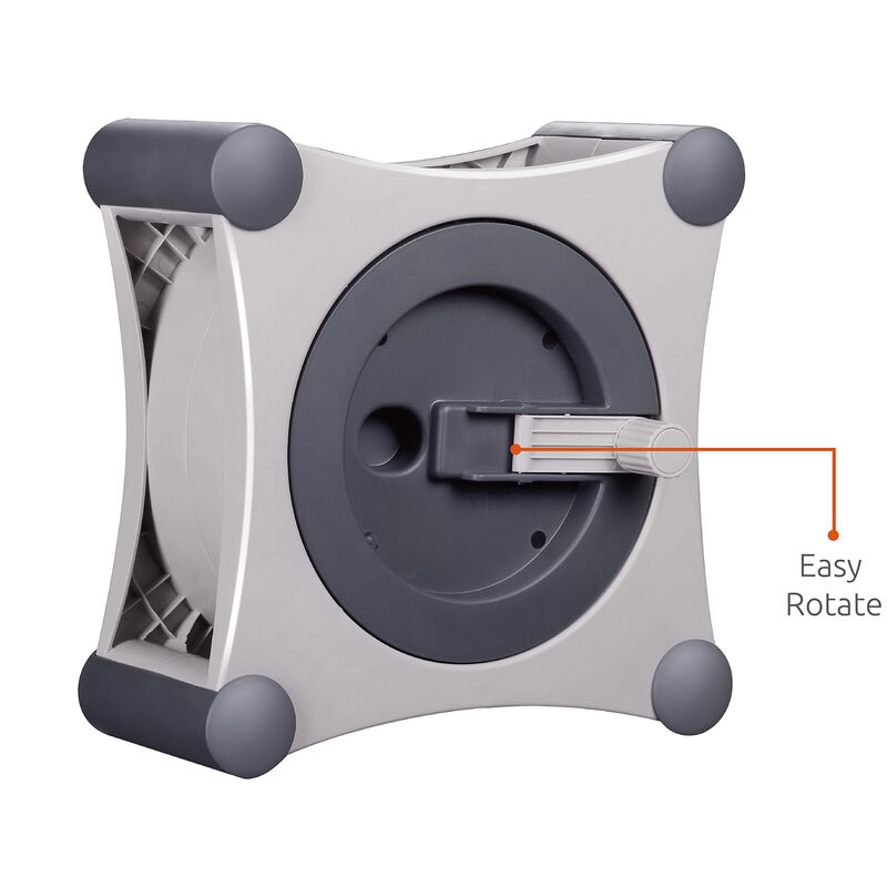 Link2Home Cord Reel 35' Extension Cord with 4 Power Outlets, Gray image number 3