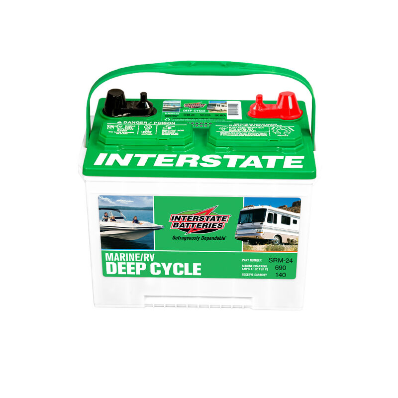 Interstate Marine/RV Deep Cycle Battery, Group Size 24M, 550 CCA image number 1