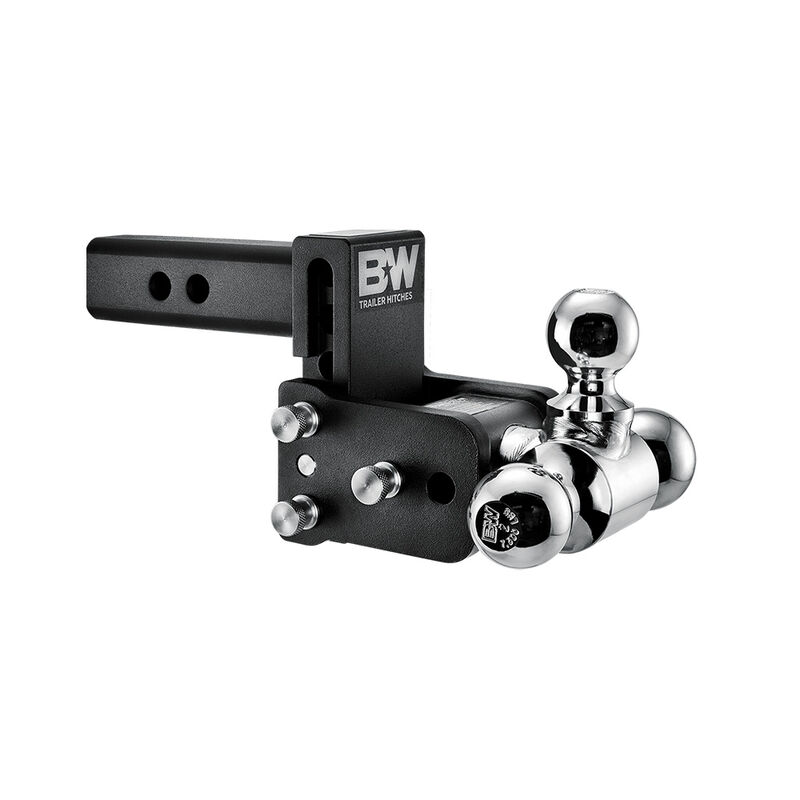 B&W Trailer Hitches TS10047B Tow & Stow Tri-Ball Mount with 3" Drop image number 1