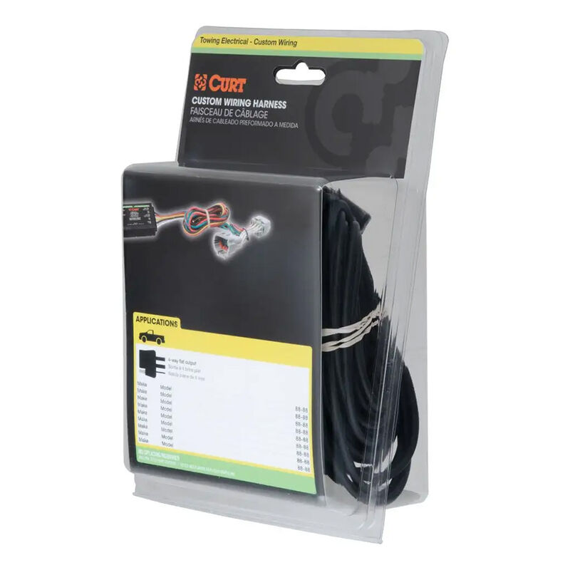CURT 56147 Custom Wiring Harness, 4-Way Flat, Select Toyota Prius image number 7