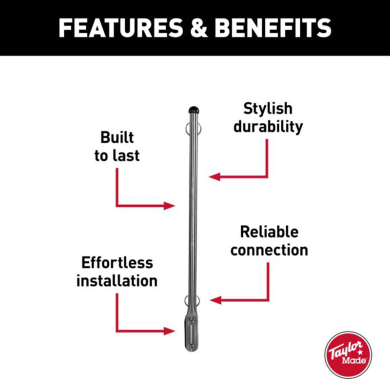 Taylor Made 15" Stainless Steel Flag Pole with Rail Mount (Flag sold separately) image number 4