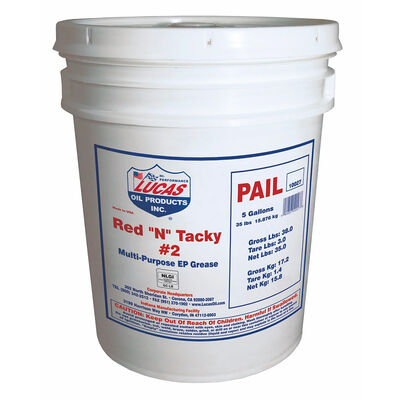 Lucas Red 'N Tacky Grease, 35-lb. Bucket