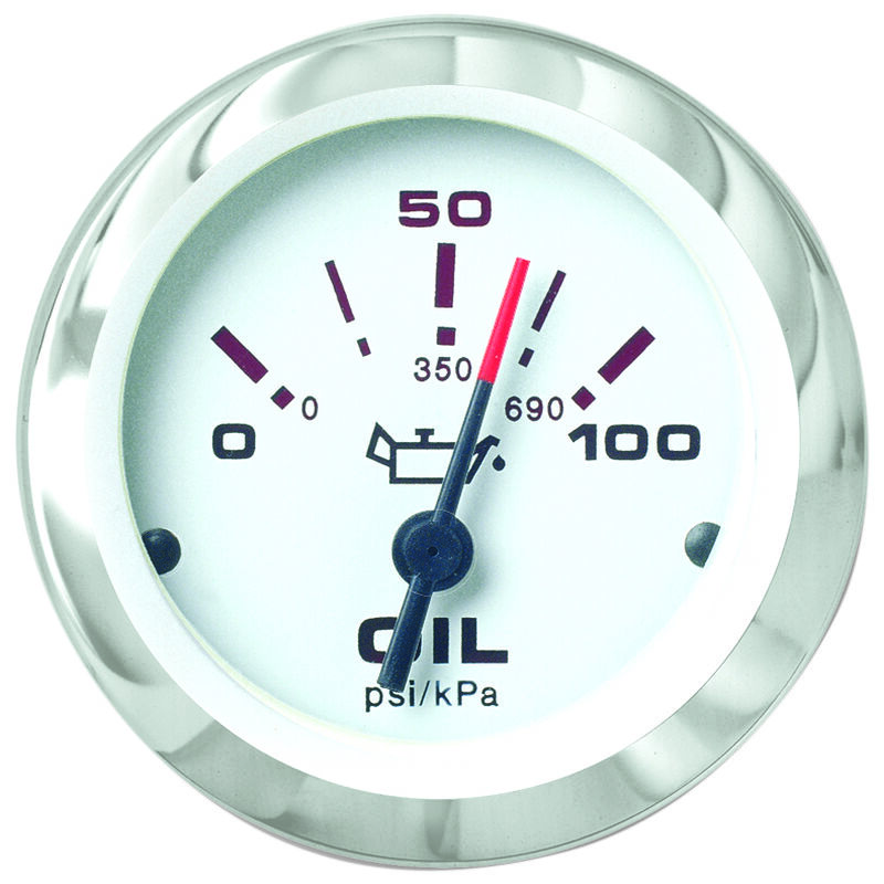 Sierra Lido 2" Oil Pressure Gauge, 0-100 PSI image number 1