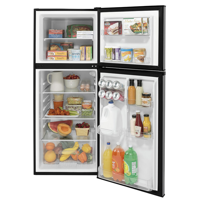 GE 9.8 Cu. Ft. 12V DC Power Compressor Top-Freezer Refrigerator, Stainless Steel image number 4