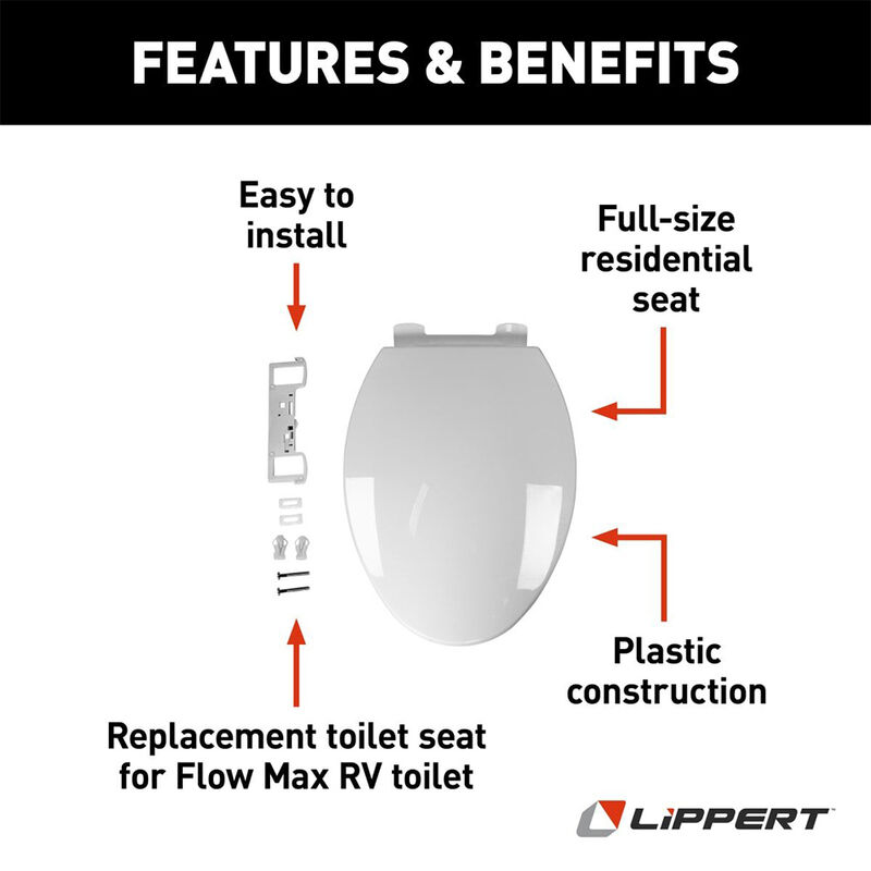 Lippert Flow Max Replacement RV Toilet Seat image number 3