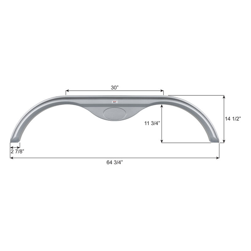 Earthbound RV FS6680 Tandem Axle Fender Skirt, Satin Silver Metallic image number 2