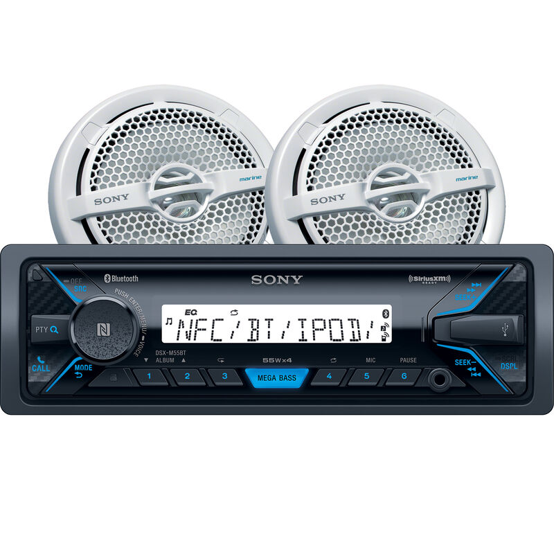 Sony DSX-M5511BT Bluetooth Media Receiver Package w/Two 6.5" Dual Cone Speakers image number 1