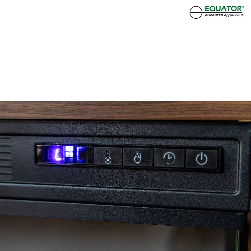 Equator 26" Portable/Freestanding Electric Fireplace, Walnut Brown w/Flame log effect Infrared Quartz image number 4