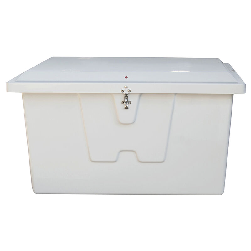 Stow 'N Go Fiberglass Dock Box White Medium Standard (24"H x 72"W x 23"D) image number 1