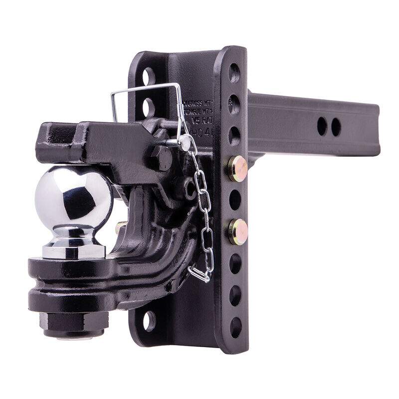 Adjustable Ball Mount and Pintle Combo Kit, 2 Inch Ball, 10,000 Lb GTW image number 1