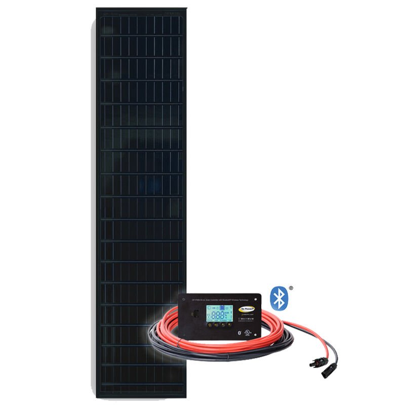 Go Power! SLIM 100W + PWM-30 Bluetooth Controller Solar Kit image number 1