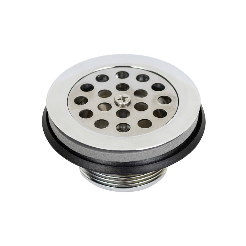 ICON Technologies RV Drain for Shower, Plastic with Grille, 1-1/2", Chrome image number 1