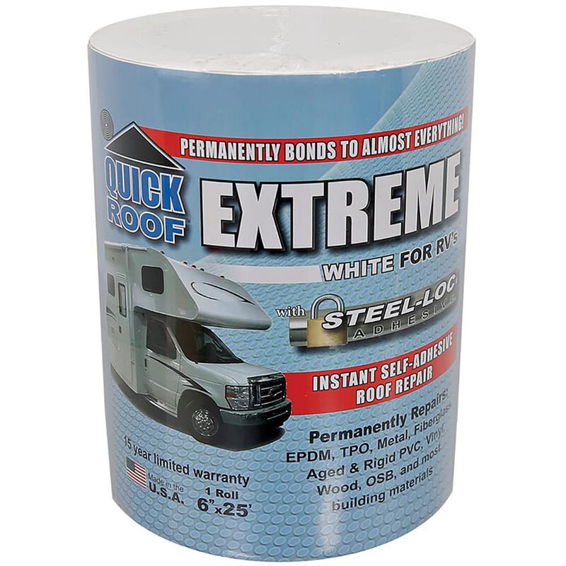 Quick Roof Extreme Repair Tape, Bright White, 6&rdquo; x 25&rsquo; image number 1