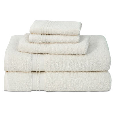Enclave 5-Piece Turkish Cotton Towel Set, Ivory