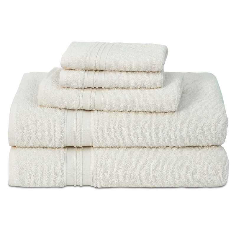 Enclave 5-Piece Turkish Cotton Towel Set, Ivory image number 1