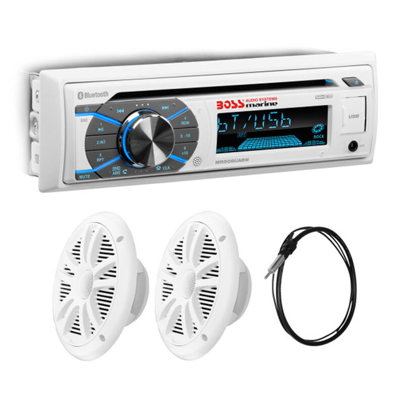 Boss MCK508WB.6 AM/FM/MP3/USB/CD Bluetooth Receiver Package w/Two 6.5" Speakers image number 1