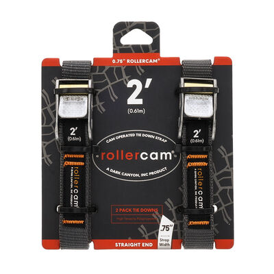 Rollercam Straight End 0.75" Wide Tie-Downs, 2' Long, Set of 2