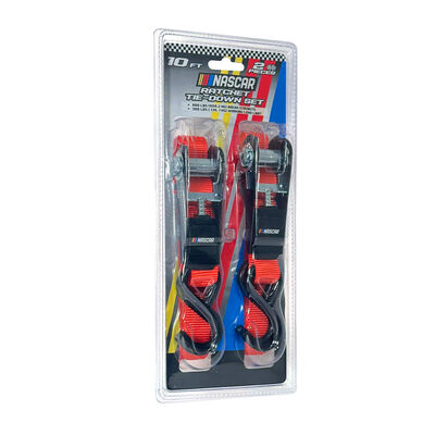 NASCAR Ratchet Tie-Down Straps, 2-Pack